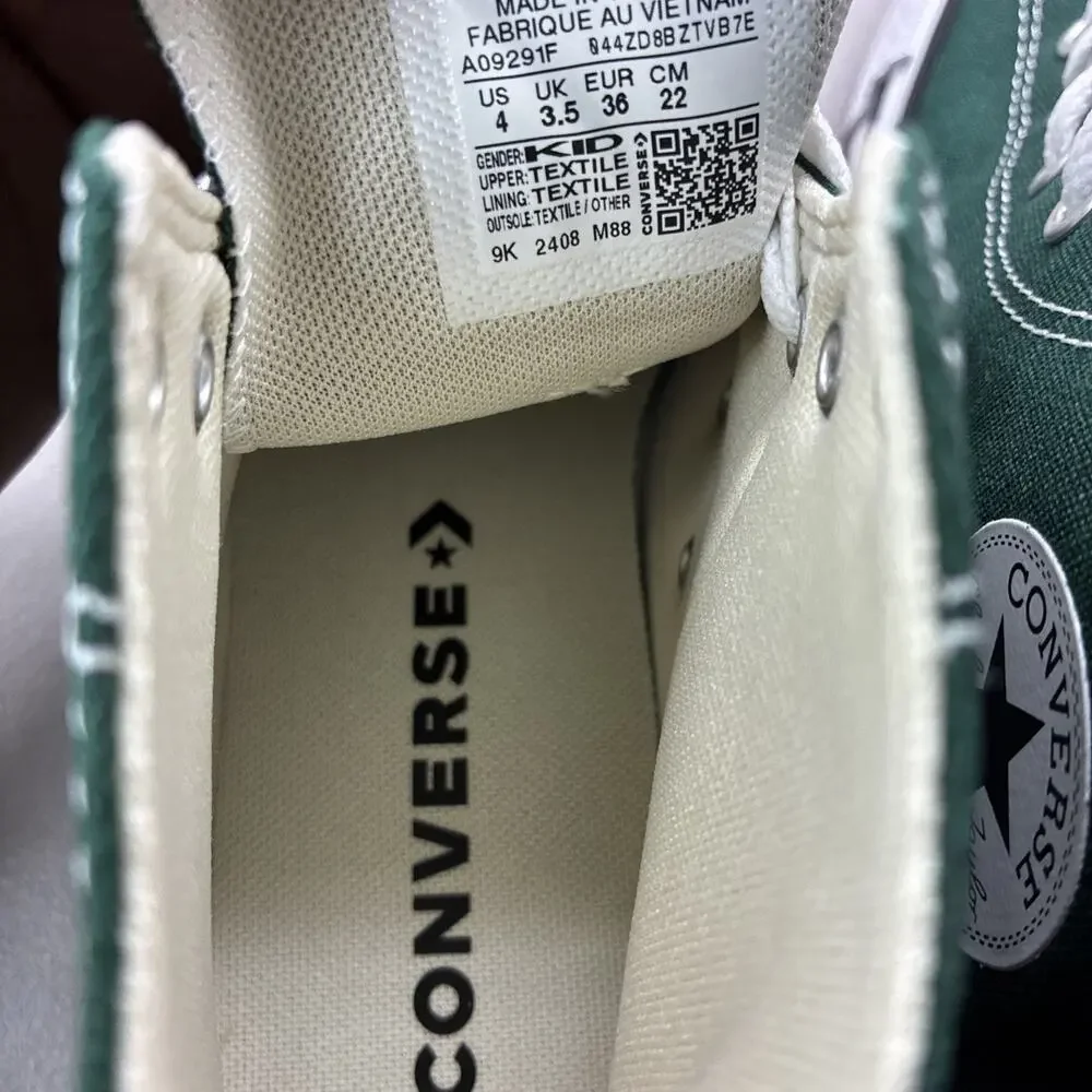 New Converse Kids Chuck Taylor All Star Size 4 Youth Forest Green |A09291F|